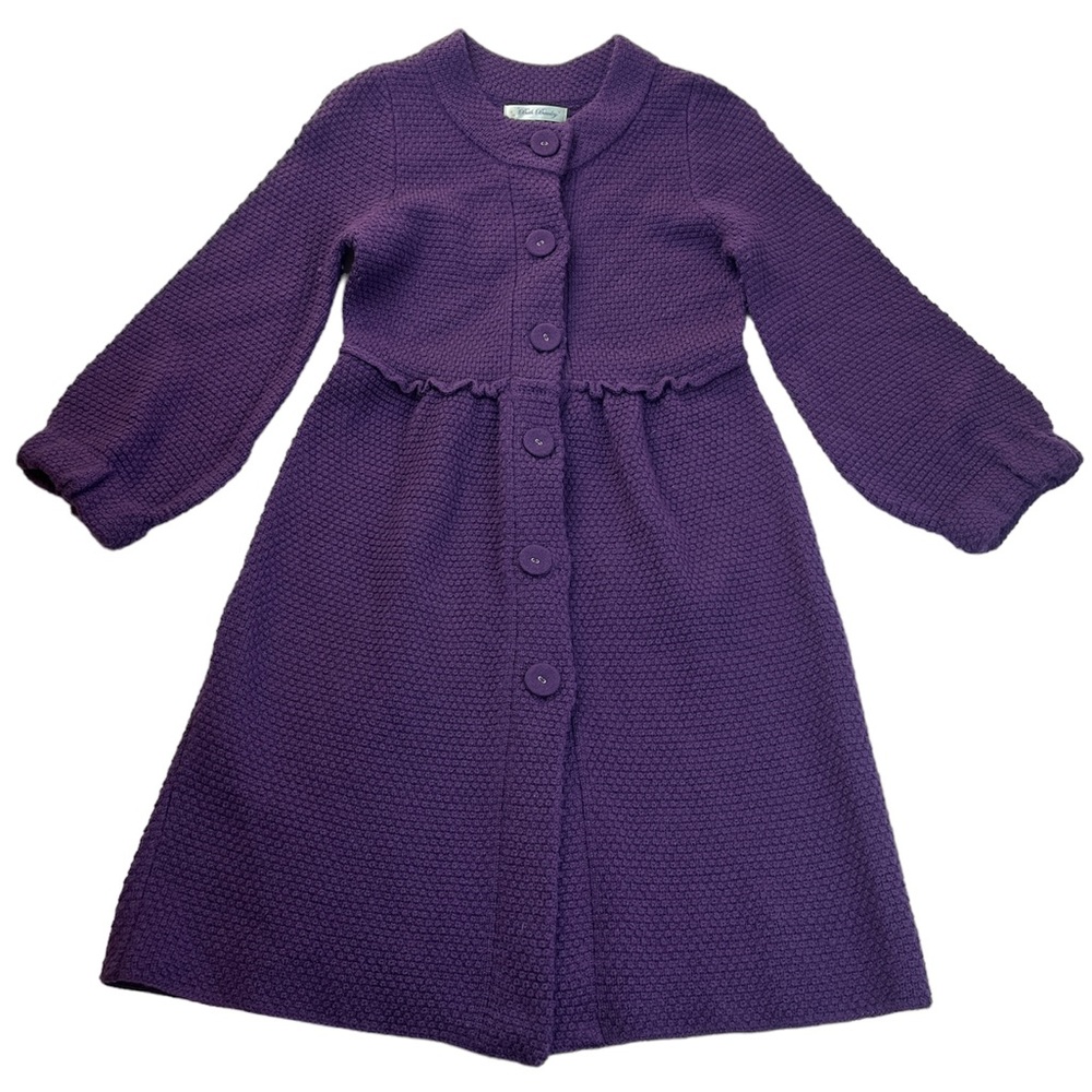 Beth Bowley Knit Buttoned Sweater Long Cardigan Coat S54-3